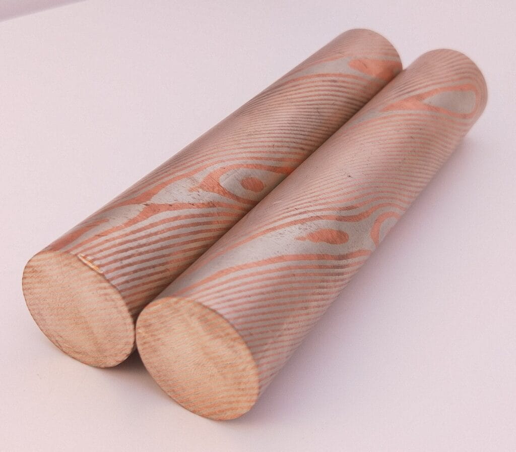 Ví dụ một thanh Mokume được bán trên thị trường (nguồn: Etsy)